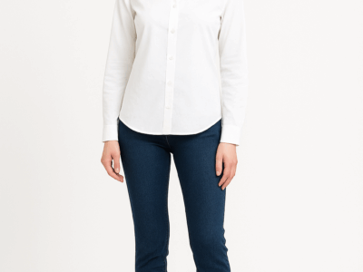 Chemisier blanc en coton