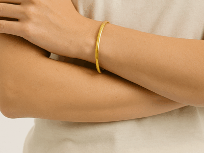 Bracelet jonc doré