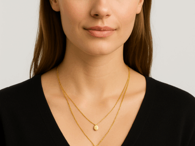 Collier multi-rangs doré